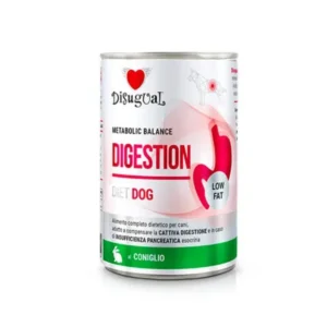 Disugual Diet Digestion Low Fat Conejo Lata para Perros 400ml.