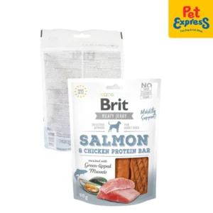 Brit Jerky – Barritas crujientes de Pollo y Salmón con Mejillón de labio verde