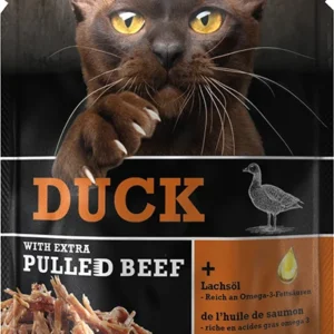Leonardo gato extra pulled pato pouch 70g