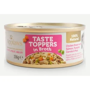 Applaws - Topper de Pollo, Salmón y Verduras en Caldo