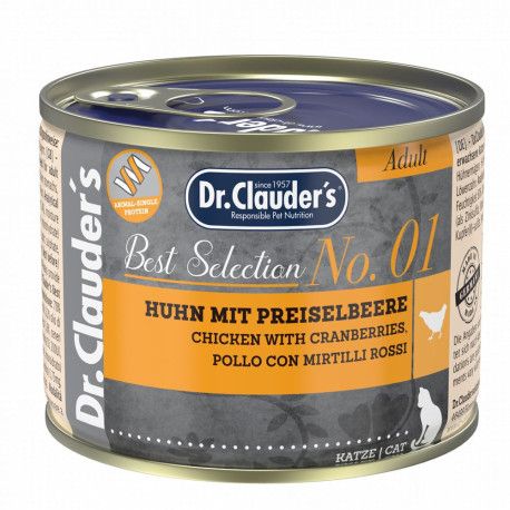 Dr. Clauder Lata Cat Pollo con Arándanos para gatos 400g
